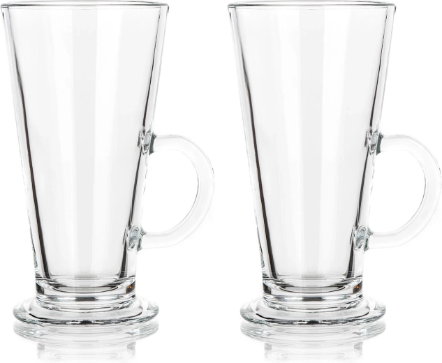 Staklene latte šalice 270 ml TANGER, set 2 kom