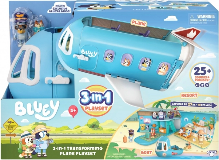 Bluey Avion 3 u 1 s 2 figuricama