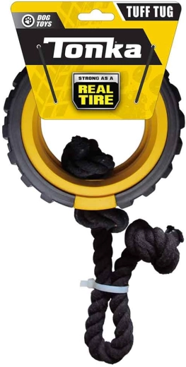 Tonka gumeno mega potezalo s užetom za pse 38 cm