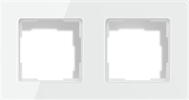 Avatto stakleni okvir za 2 modula TS20 bijeli