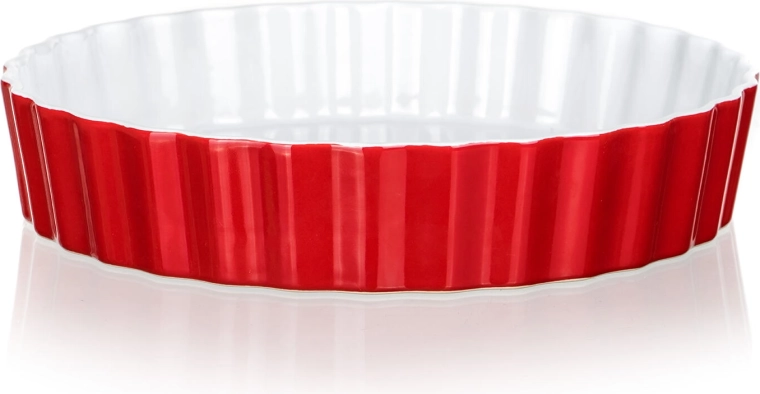 Keramički pekač CULINARIA, okrugli 27,5 cm, crvena/bijela