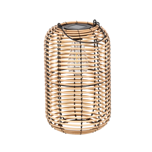 Solarni metalni lampion – bež 32 cm