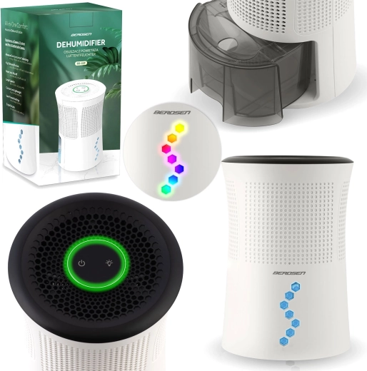 Odvlaživač zraka BERDSEN s LED osvjetljenjem, 700 ml, 34 dB
