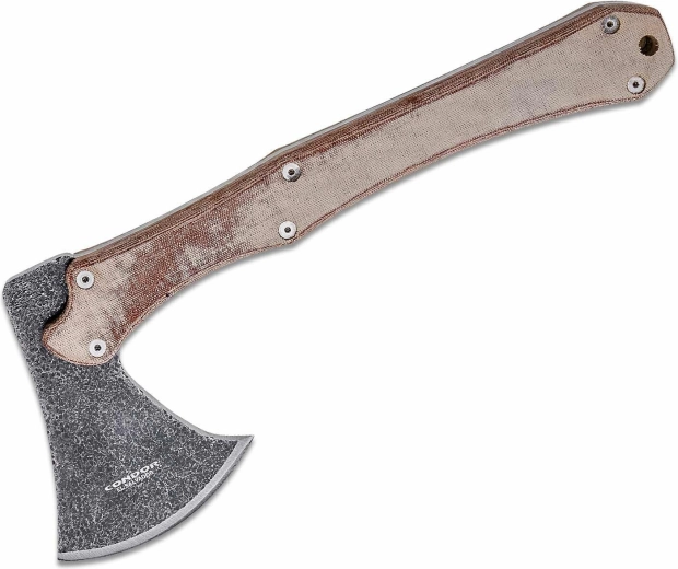 Sjekira Condor Mountain P.A.S.S. 830 g, smeđa Micarta, kožno futrola