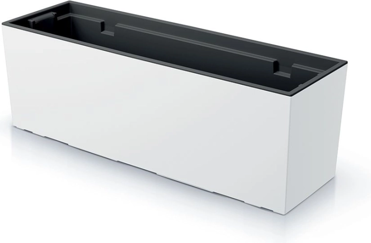 Žardinijera s uloškom URBI CASE 77 cm bijela