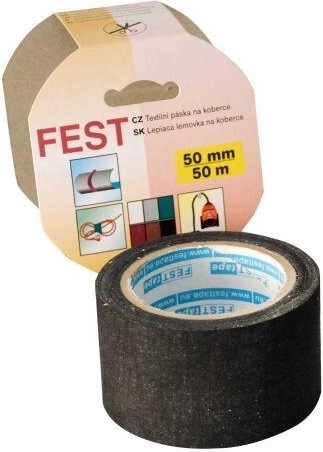 Tekstilna ljepljiva traka za tepihe 50 mm × 50 m, siva