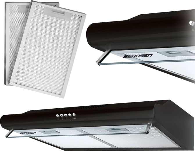 Podormarićna kuhinjska napa 60 cm BERDSEN BE-10A crna