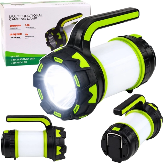 Punjiva kamping LED svjetiljka i lampa 2u1 s akumulatorom