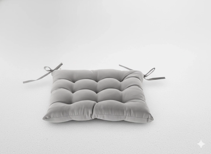 Jastuk za stolicu 40 × 40 × 6 cm svjetlosivi