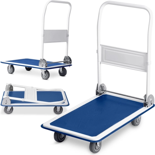 Sklopna platforma kolica Humberg 150 kg, bijelo-plava