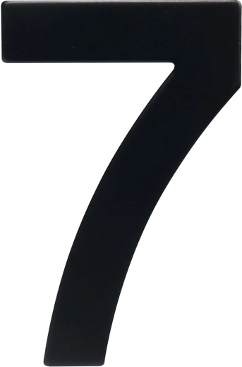 Kućni broj 7, 95 mm, nehrđajući čelik, crna mat