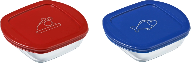 Set kvadratnih staklenih posuda PYREX 2 kom 0,3 l