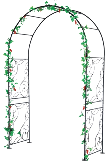 Vrtna metalna pergola s lukom 135 × 54 × 215 cm