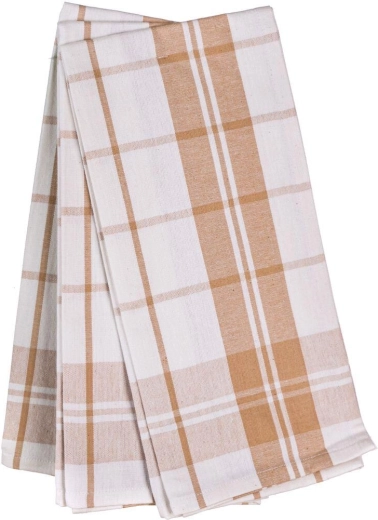 Kuhinjske krpe Classic 50 × 70 cm, bež‑bijele, 100% pamuk (3 kom)