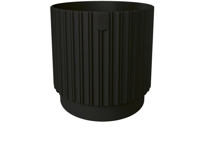 Žardinijera MIKA Cyli Petit ECO Recycled 14 cm – crna