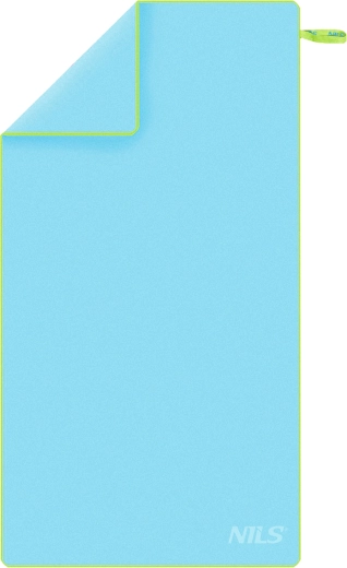 Brzooosušeći ručnik od mikrovlakana NILS, plavo‑zelen, 180 × 100 cm