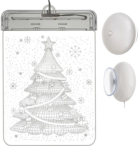 Vitraž LED 3D – božićno drvce – Božićno drvce