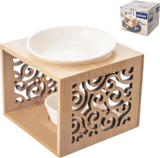 Aromalampa Whiteline od porculana i bambusa