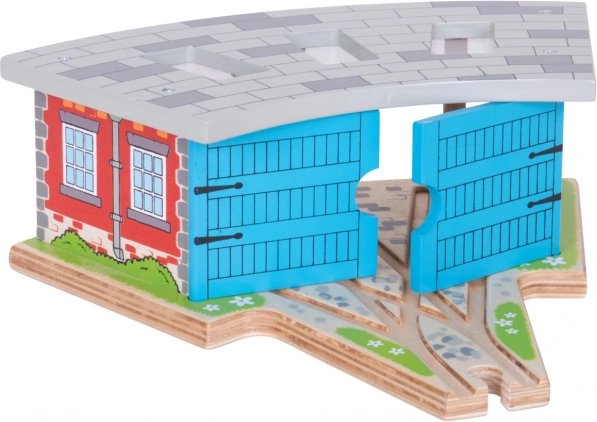 Bigjigs Rail trostruko spremište s vratima za drvene željezničke pruge