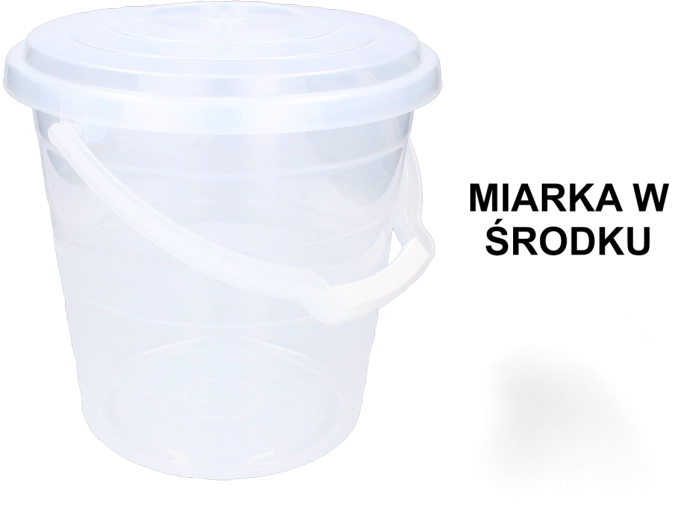 Prozirna plastična kanta s poklopcem 10 l