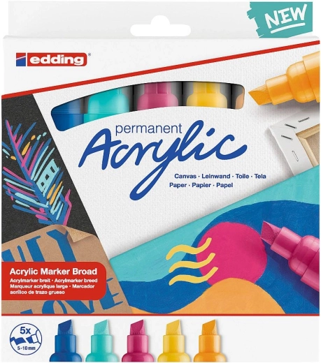 Akrilni markeri Edding 5000 B Abstract – set 5 kom