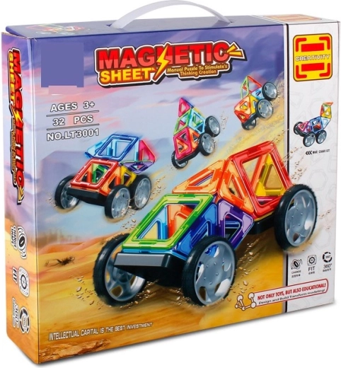 Magnetična konstrukcijska igra Magnetic Sheet – 32 dijelova