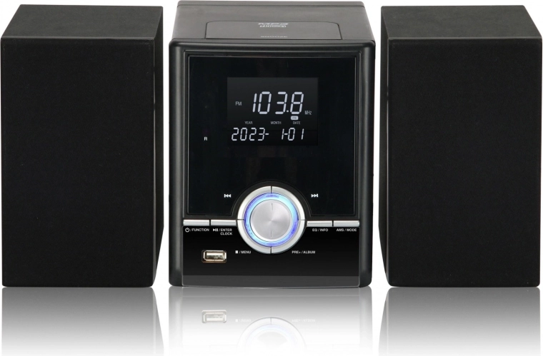 Stereon sustav s Bluetoothom, CD-om i USB-om – crni