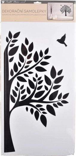 Zidna naljepnica Drvo crna 32 × 60 cm