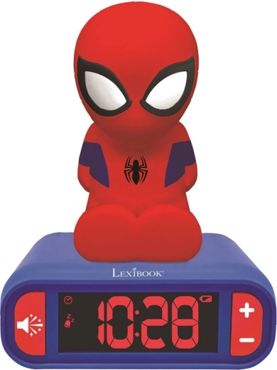 Budilica s noćnim 3D svjetlom Spider-Man