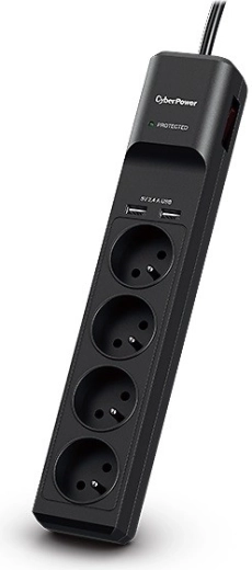 Prenaponska zaštita CyberPower 4x FR s 2x USB, 1,8 m