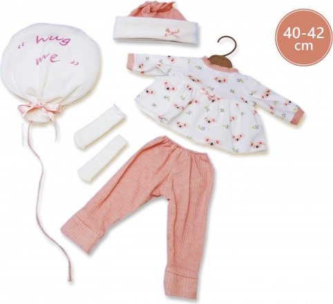 Odjeća za lutku NEW BORN 40–42 cm, 4-dijelni set s mazilom