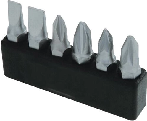 Set od šest šesterokutnih bit nastavaka za 1/4" račna u spremniku
