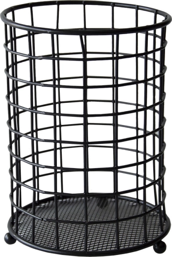 Metalni stalak za pribor 13 × 18 cm crni