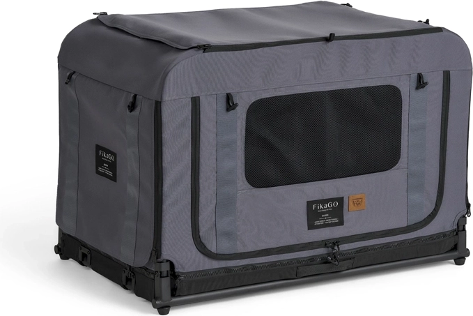 FIKAGO sklopivi kennel transporter Queen M sivi