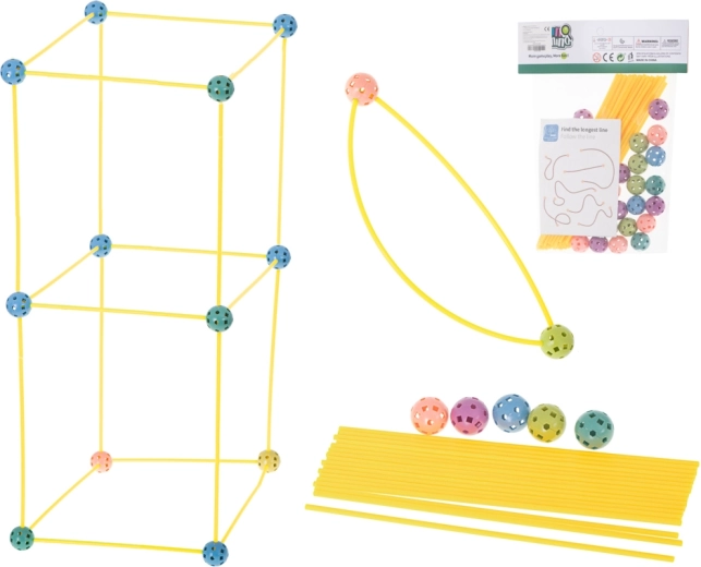 Kreativni građevinski set – Tubularne štapove za izradu šatora i građevina, 75 dijelova