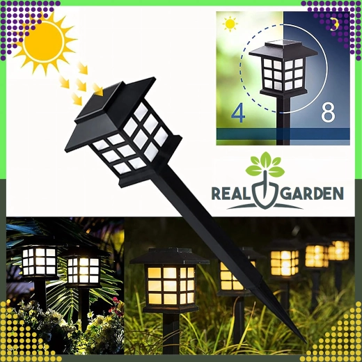 Solarne vrtne lampe lampioni, za zabijanje, set 2 kom