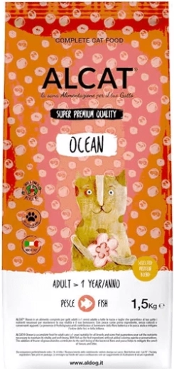 Alcat Adult Ocean granule za odrasle mačke s lososom 1,5 kg