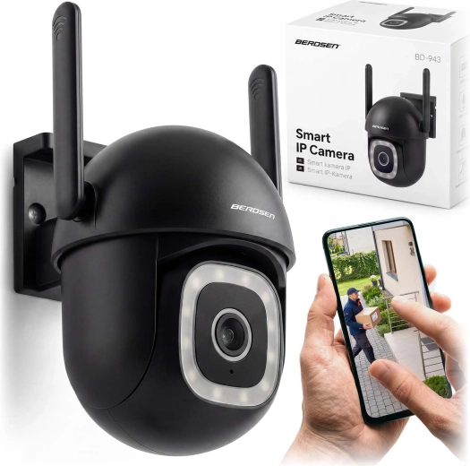 Berdsen vanjska rotirajuća Wi‑Fi IP kamera 5 MP s detekcijom osoba i sirenom