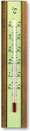Sobni drveni termometar s metalnom ljestvicom 20 cm