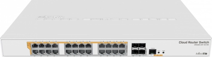Preklopnik 24× Gigabit PoE s 4× SFP+ MIKROTIK CRS328-24P-4S+RM