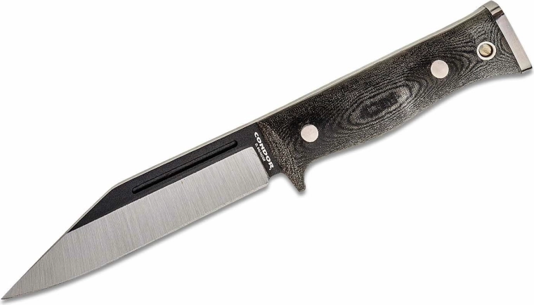 Taktički nož Condor Sigrun 14,3 cm, crno-sivi, Micarta, futrola Kydex + koža