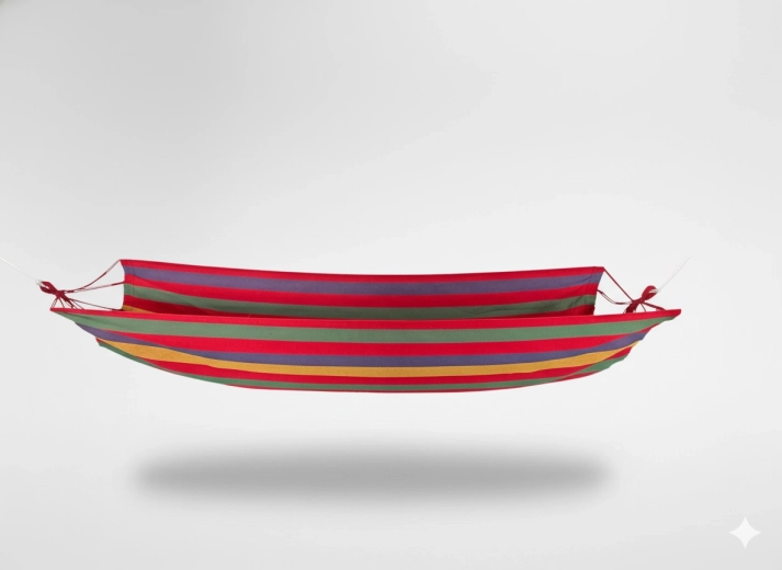Viseća hammock 200 × 100 cm u crvenim prugama