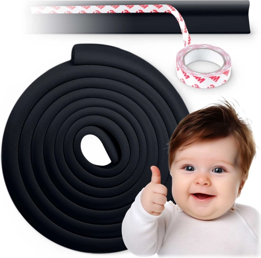 Zaštitna pjenasta traka za rubove RICOKIDS, crna, 6 m