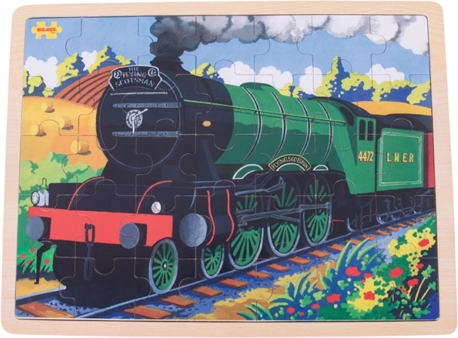 Drvene puzzle povijesni vlak Flying Scotsman