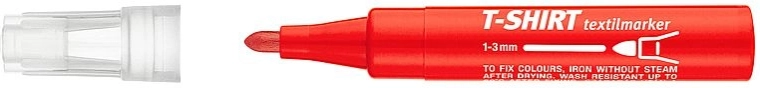Tekstilni marker crveni s okruglim vrhom