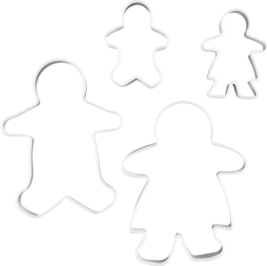 Set nehrđajućih kalupa za kekse 4 kom