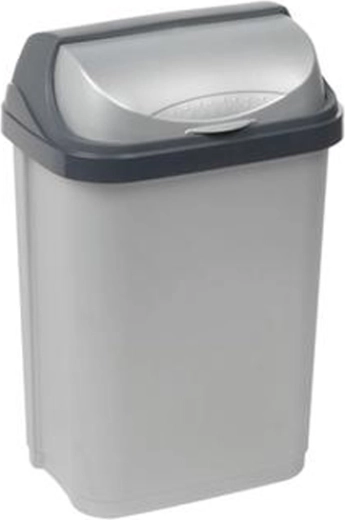 Plastična preklopna kanta za otpad KEEEPER 10 l siva