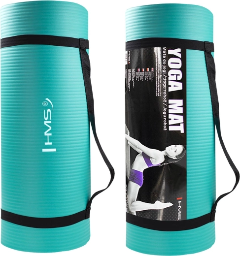 Yoga prostirka HMS YM04 mentol 15 mm