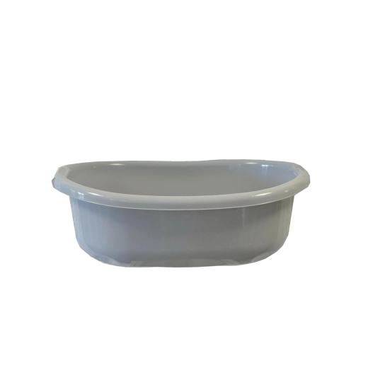 Ovalna plastična zdjela s ručkama 12 l – siva