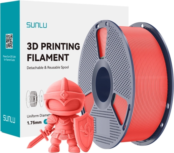 Filament SUNLU PLA+ 1,75 mm – trešnjevo crvena